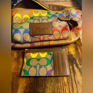 Coach pride limited run waist bag and card wallet combo!